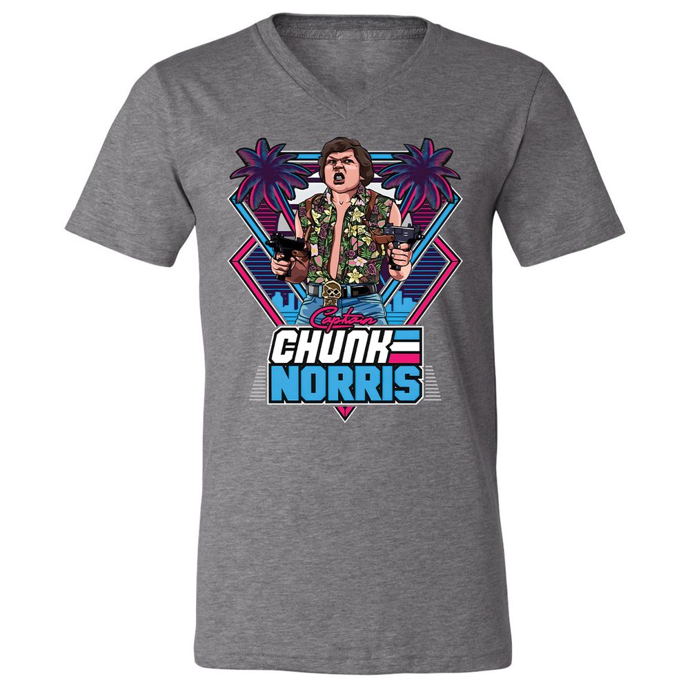 Unisex V-Neck T-Shirt - GECEBCEC - Deep Heather - 13