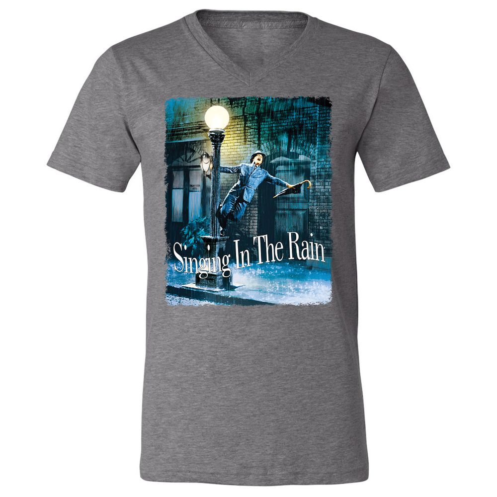 Unisex V-Neck T-Shirt - U8ZXW3T5 - Deep Heather - 13