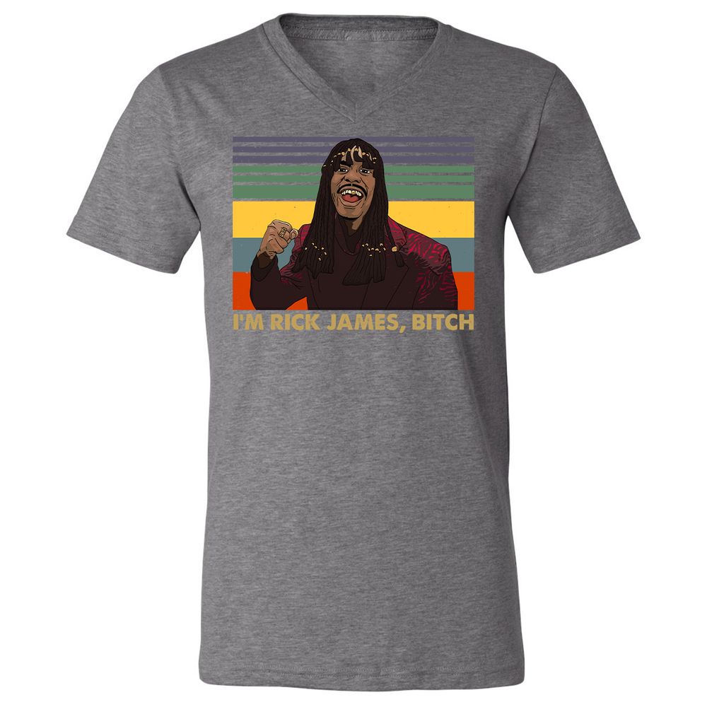 Unisex V-Neck T-Shirt - YCVB7CZR - Deep Heather - 13