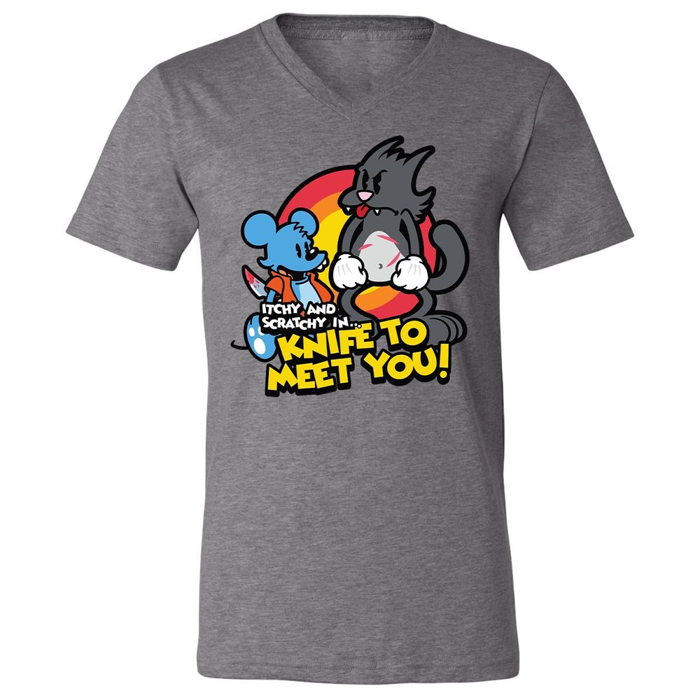 Unisex V-Neck T-Shirt - N5PSWQ13 - Deep Heather - 13