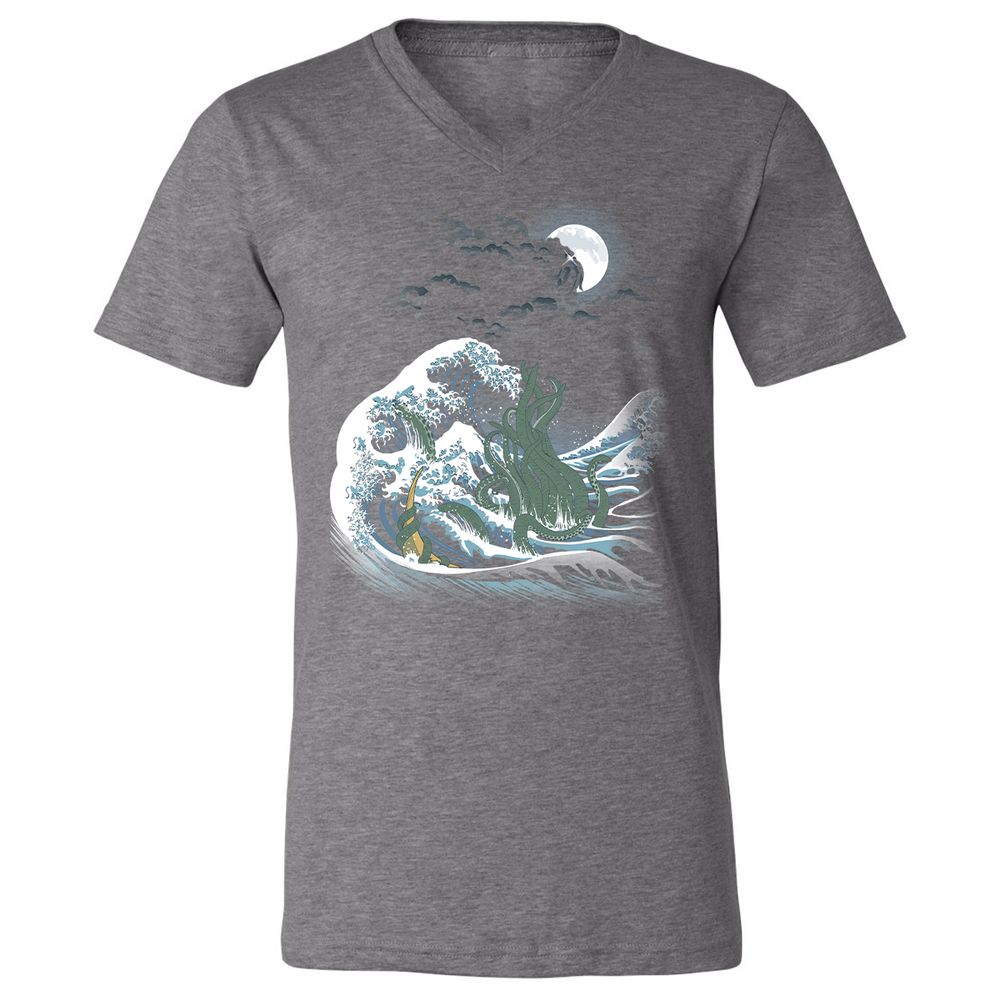 Unisex V-Neck T-Shirt - WS61455L - Deep Heather - 13
