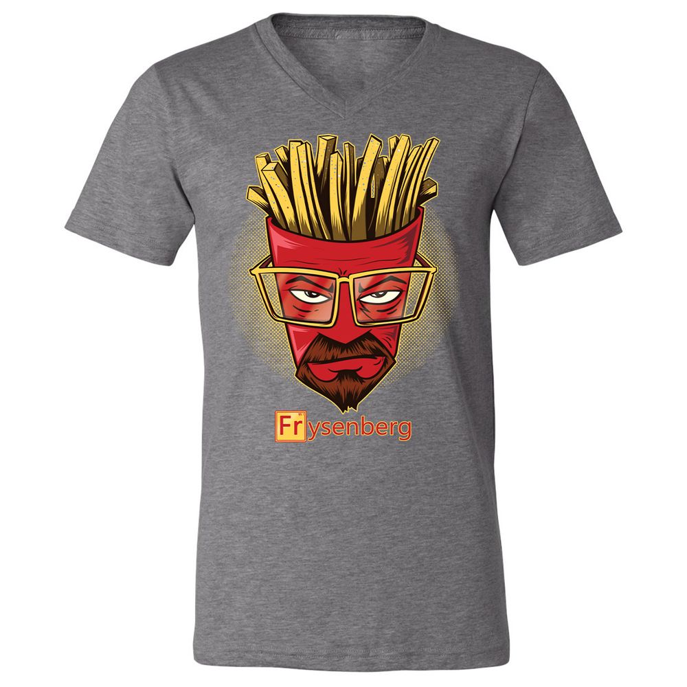 Unisex V-Neck T-Shirt - 5U11GV9D - Deep Heather - 13