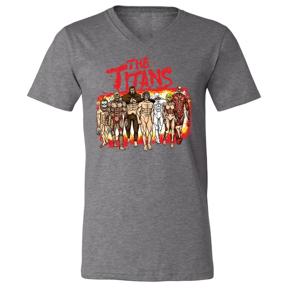 Unisex V-Neck T-Shirt - U3ZXK42X - Deep Heather - 13