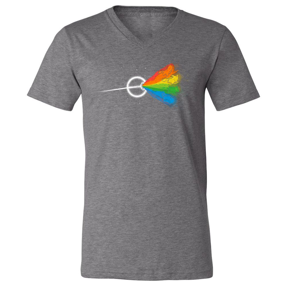 Unisex V-Neck T-Shirt - 3TYBAELC - Deep Heather - 13