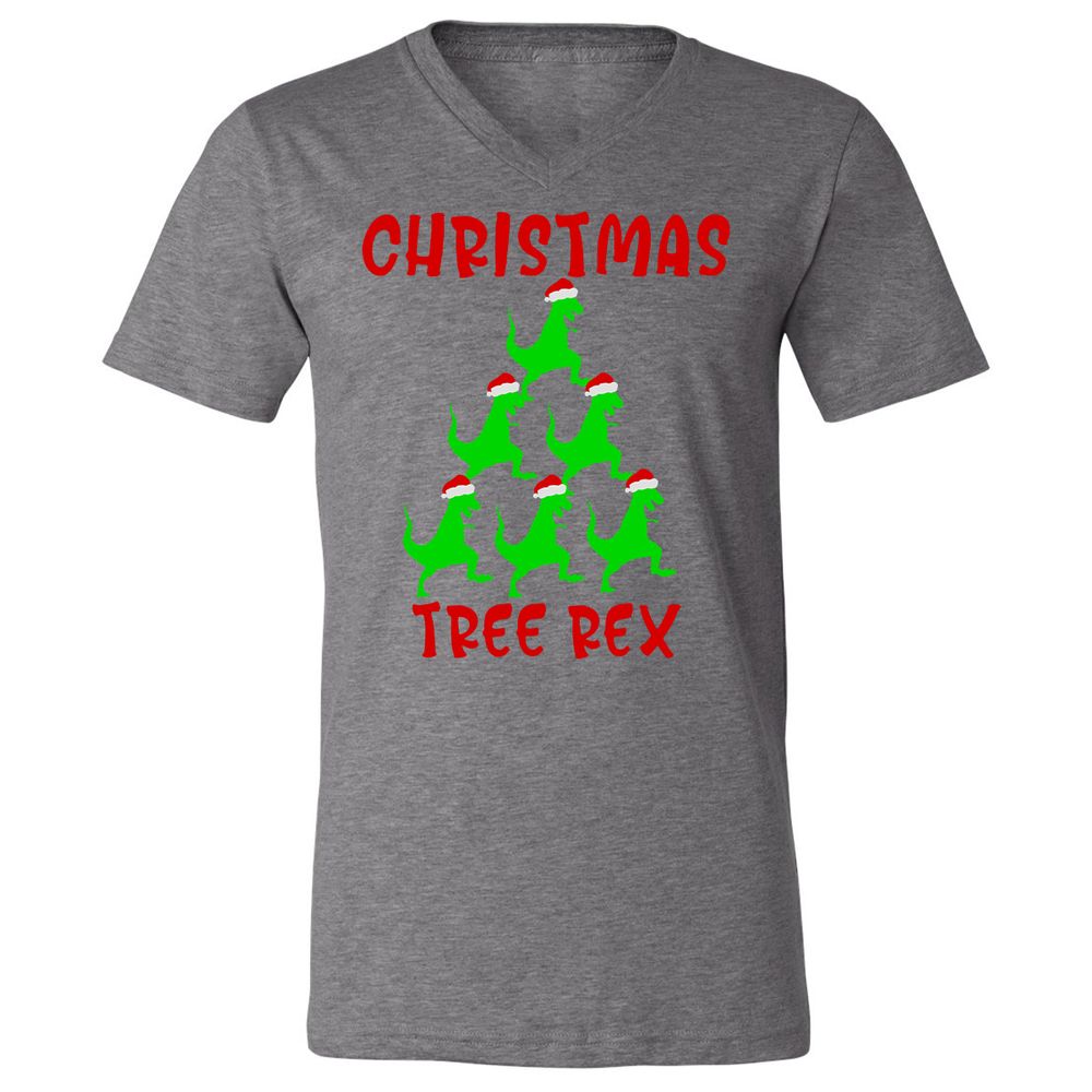Unisex V-Neck T-Shirt - C3E4S3SF - Deep Heather - 13