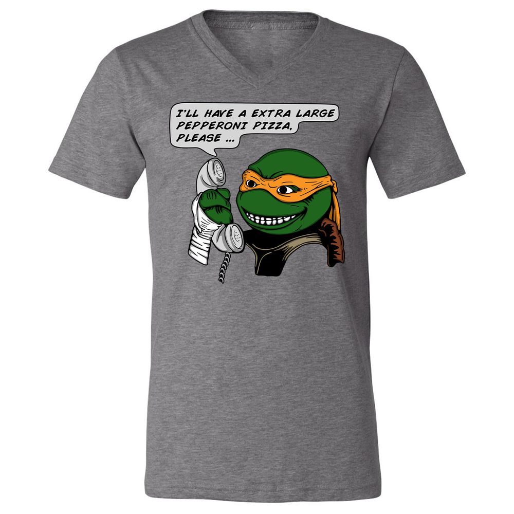 Unisex V-Neck T-Shirt - WYY5ZHMA - Deep Heather - 13