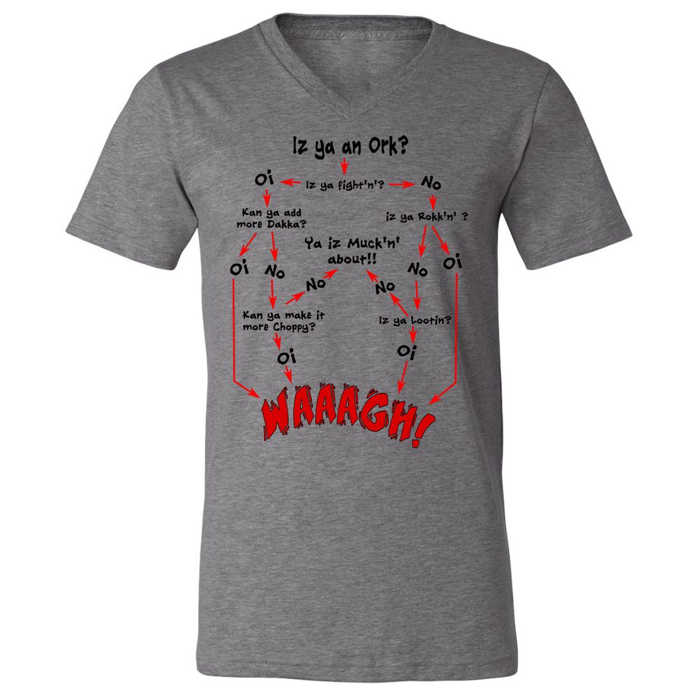 Unisex V-Neck T-Shirt - VUT9GJ9C - Deep Heather - 13