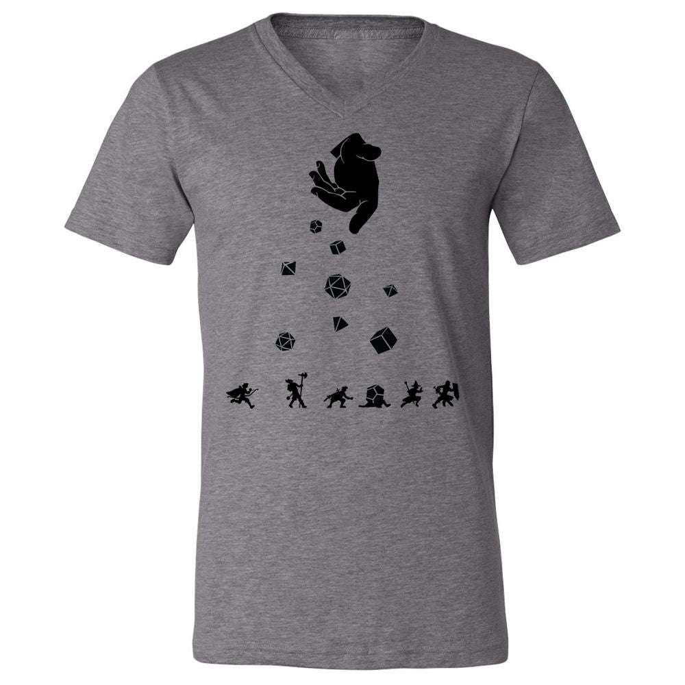 Unisex V-Neck T-Shirt - WXWGK7HJ - Deep Heather - 13