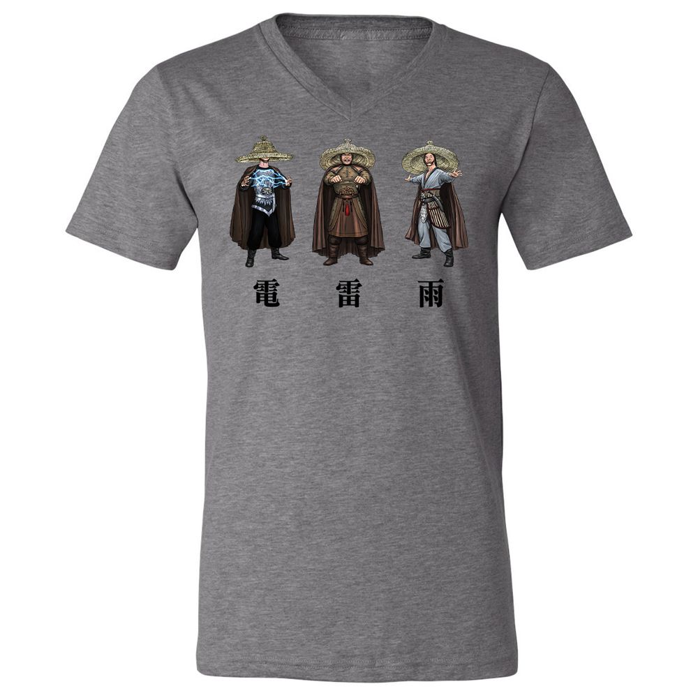 Unisex V-Neck T-Shirt - JGJQZMR2 - Deep Heather - 13