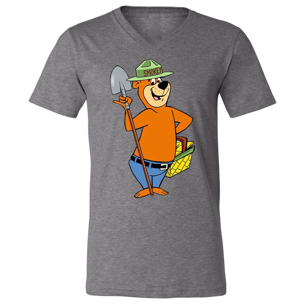 Unisex V-Neck T-Shirt - YSTRPZ4H - Deep Heather - 13