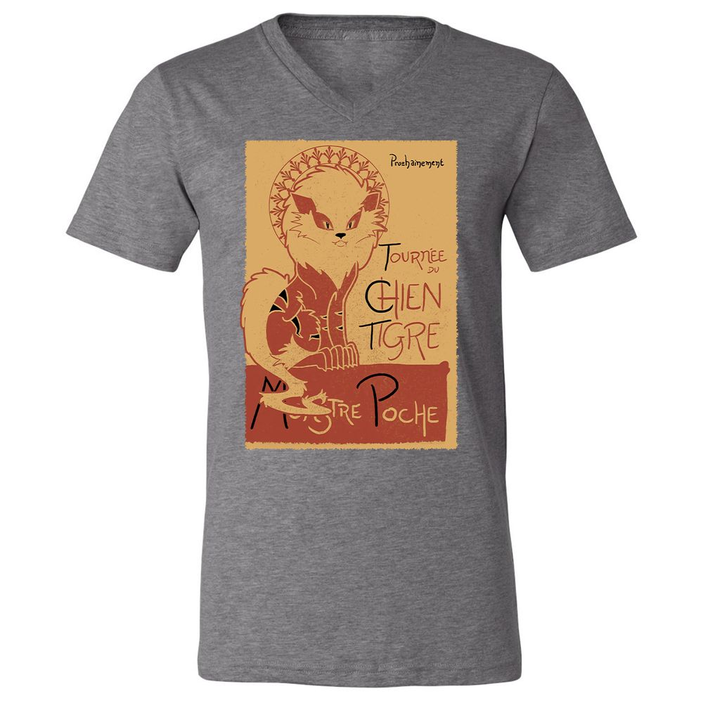 Unisex V-Neck T-Shirt - RN5LJTZE - Deep Heather - 13