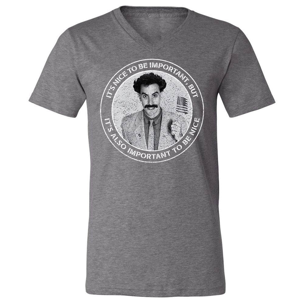 Unisex V-Neck T-Shirt - 8R6YN6KL - Deep Heather - 13