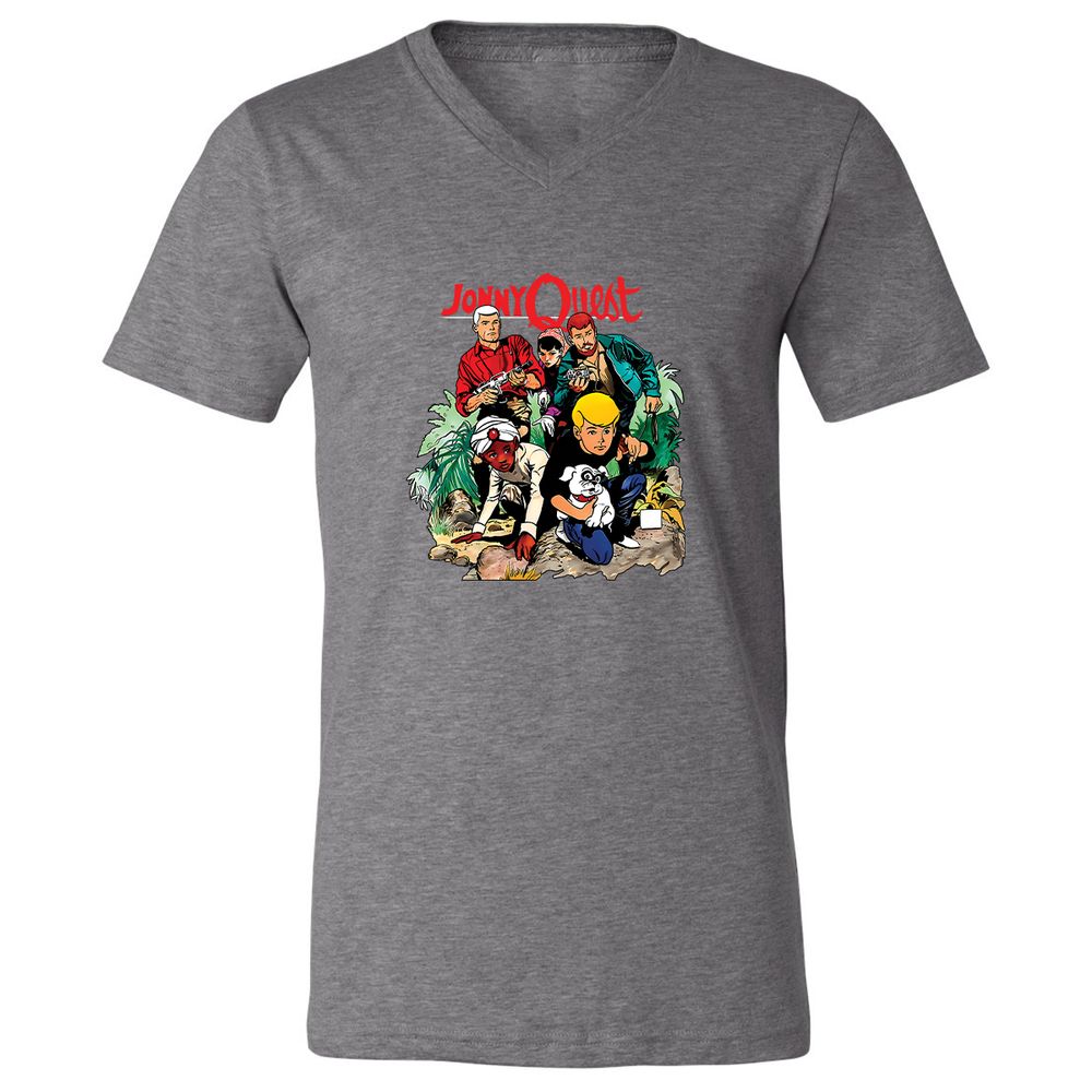 Unisex V-Neck T-Shirt - LMB3N4ZW - Deep Heather - 13