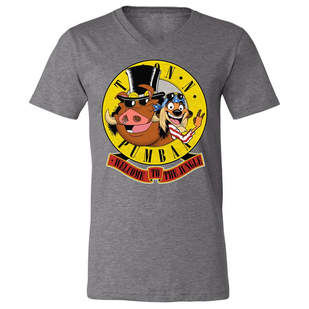 Unisex V-Neck T-Shirt - Black - Deep Heather - 13