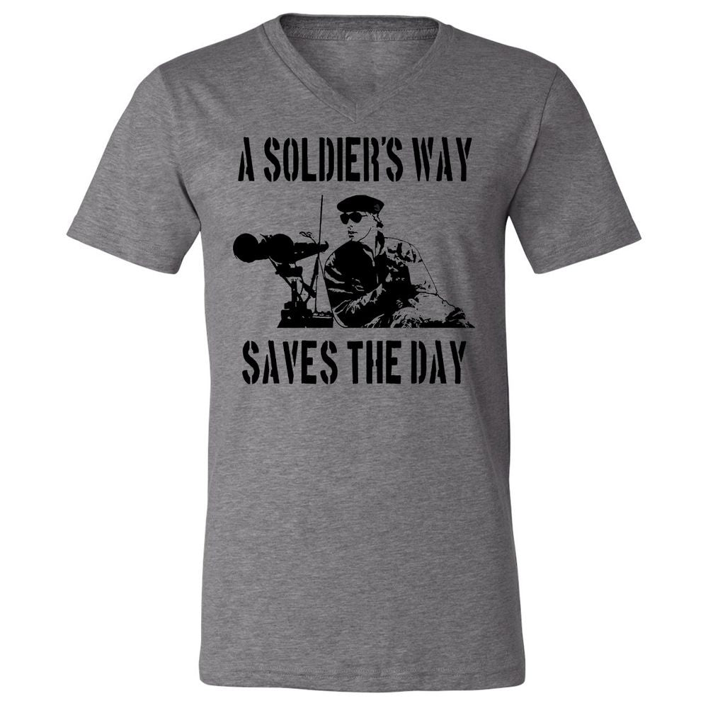 Unisex V-Neck T-Shirt - 7JSE4CU5 - Deep Heather - 13