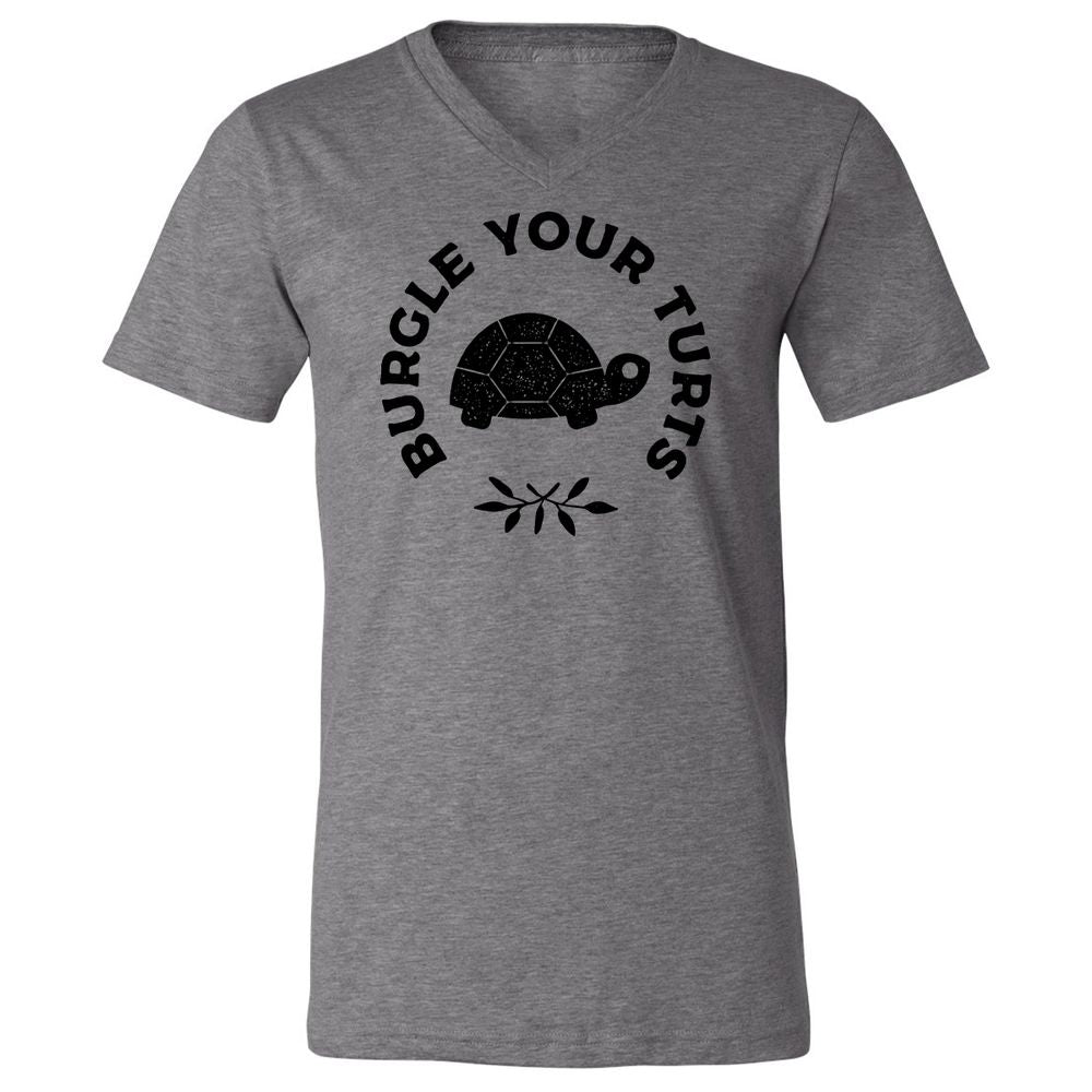 Unisex V-Neck T-Shirt - 8M3PF9HB - Deep Heather - 13