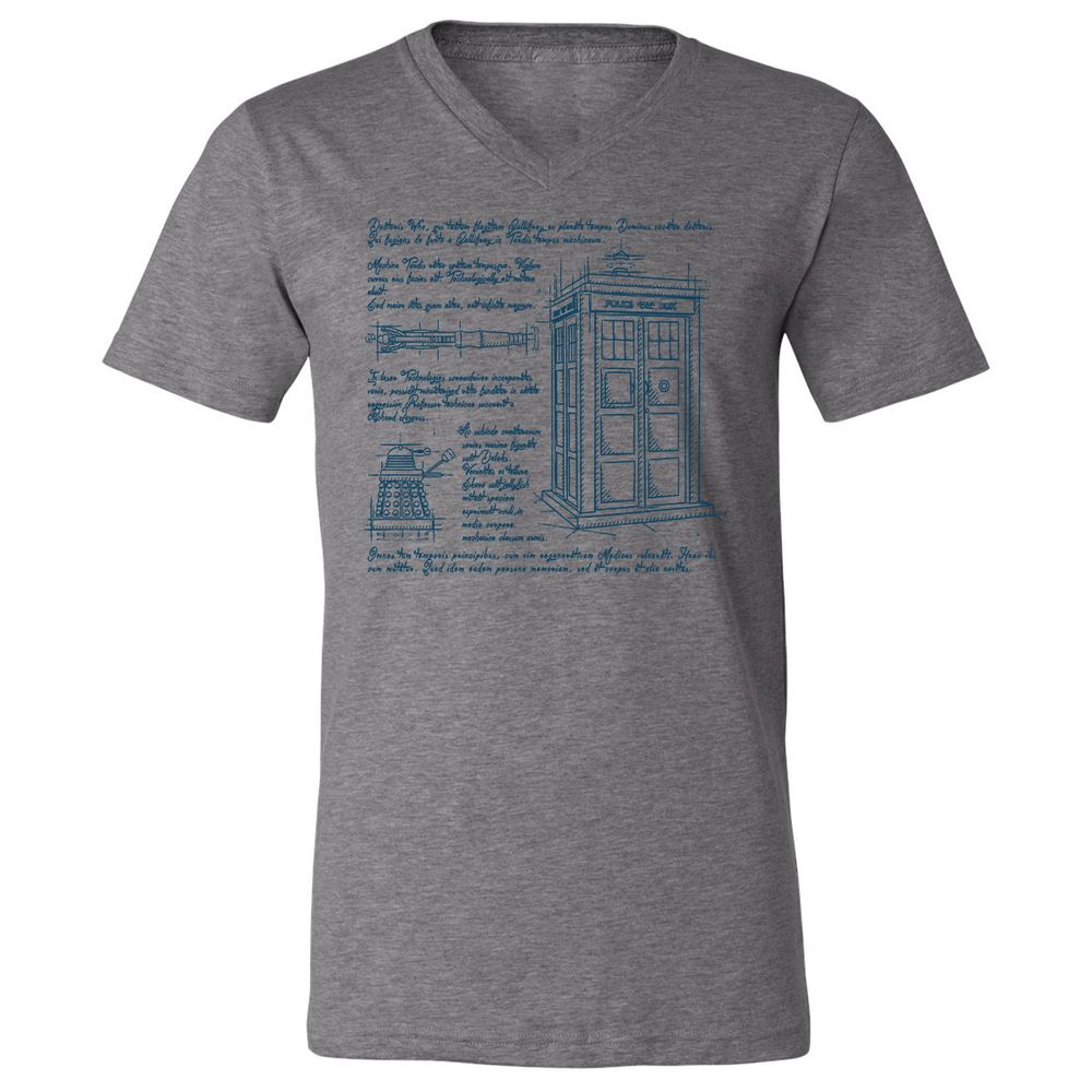 Unisex V-Neck T-Shirt - 846VQHVP - Deep Heather - 13