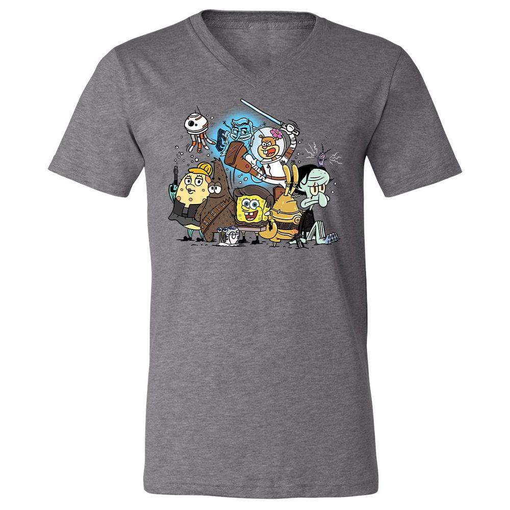 Unisex V-Neck T-Shirt - BLSM8SWB - Deep Heather - 13