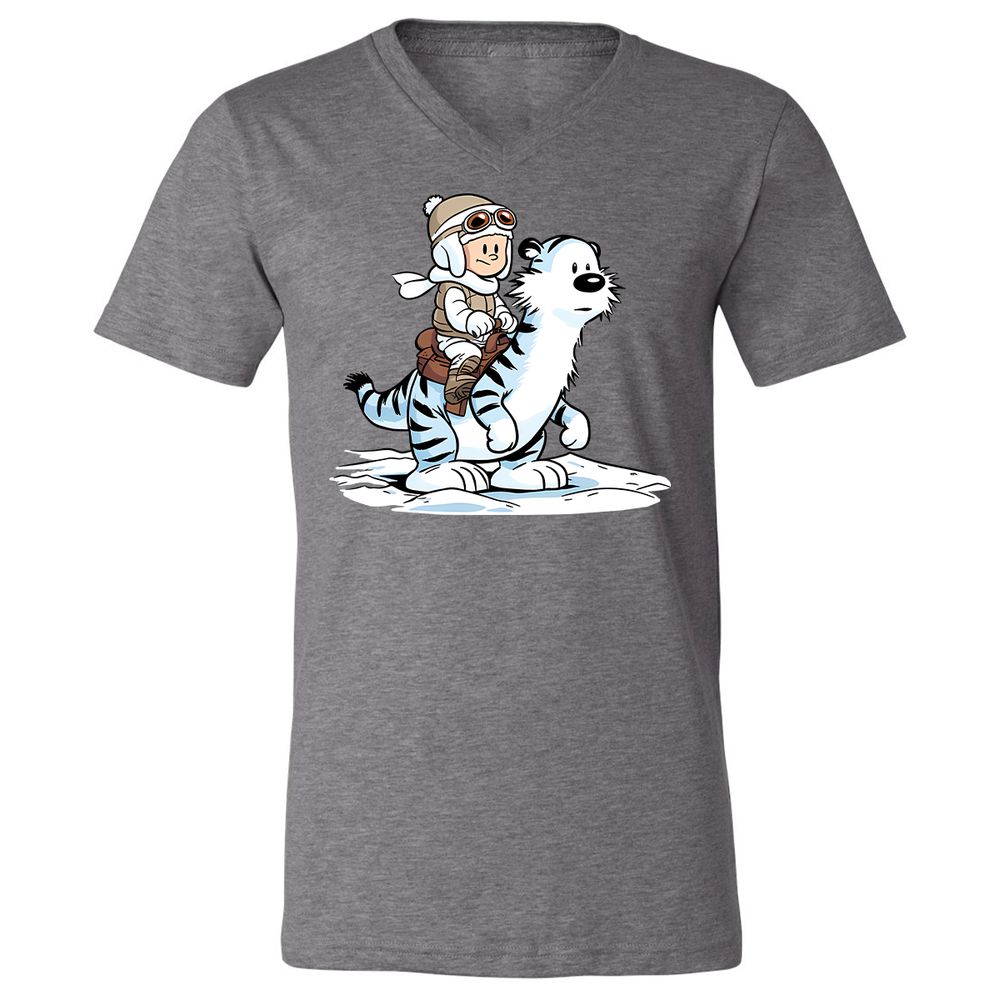 Unisex V-Neck T-Shirt - N8QLFK5G - Deep Heather - 13