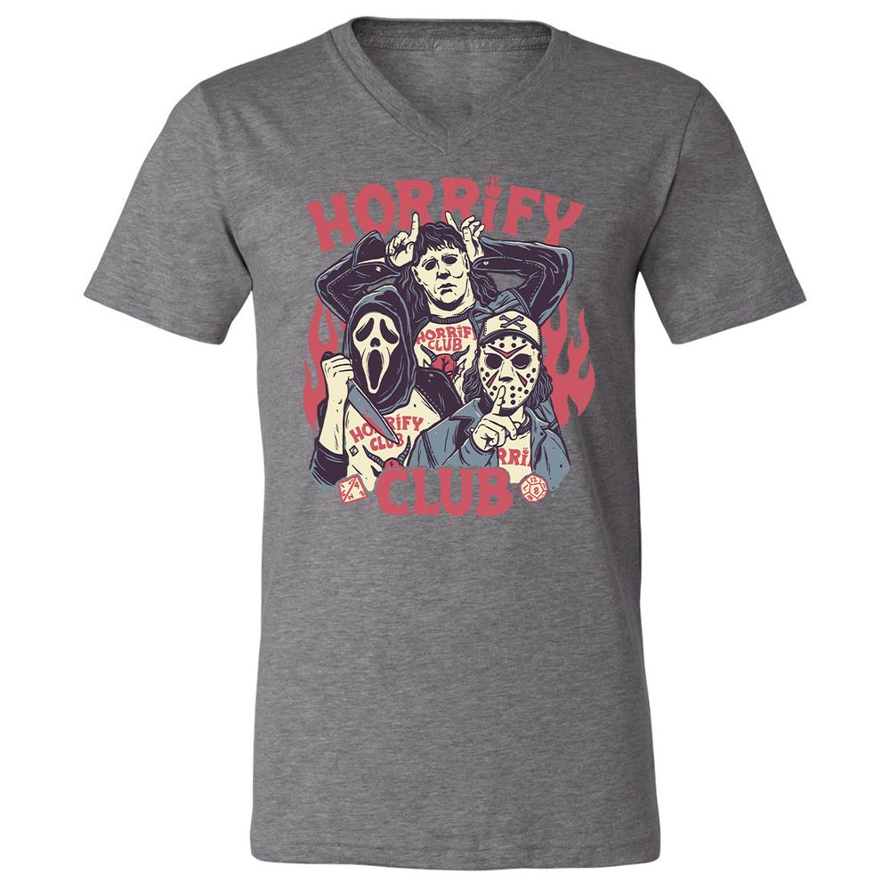 Unisex V-Neck T-Shirt - D4KH9HC6 - Deep Heather - 13