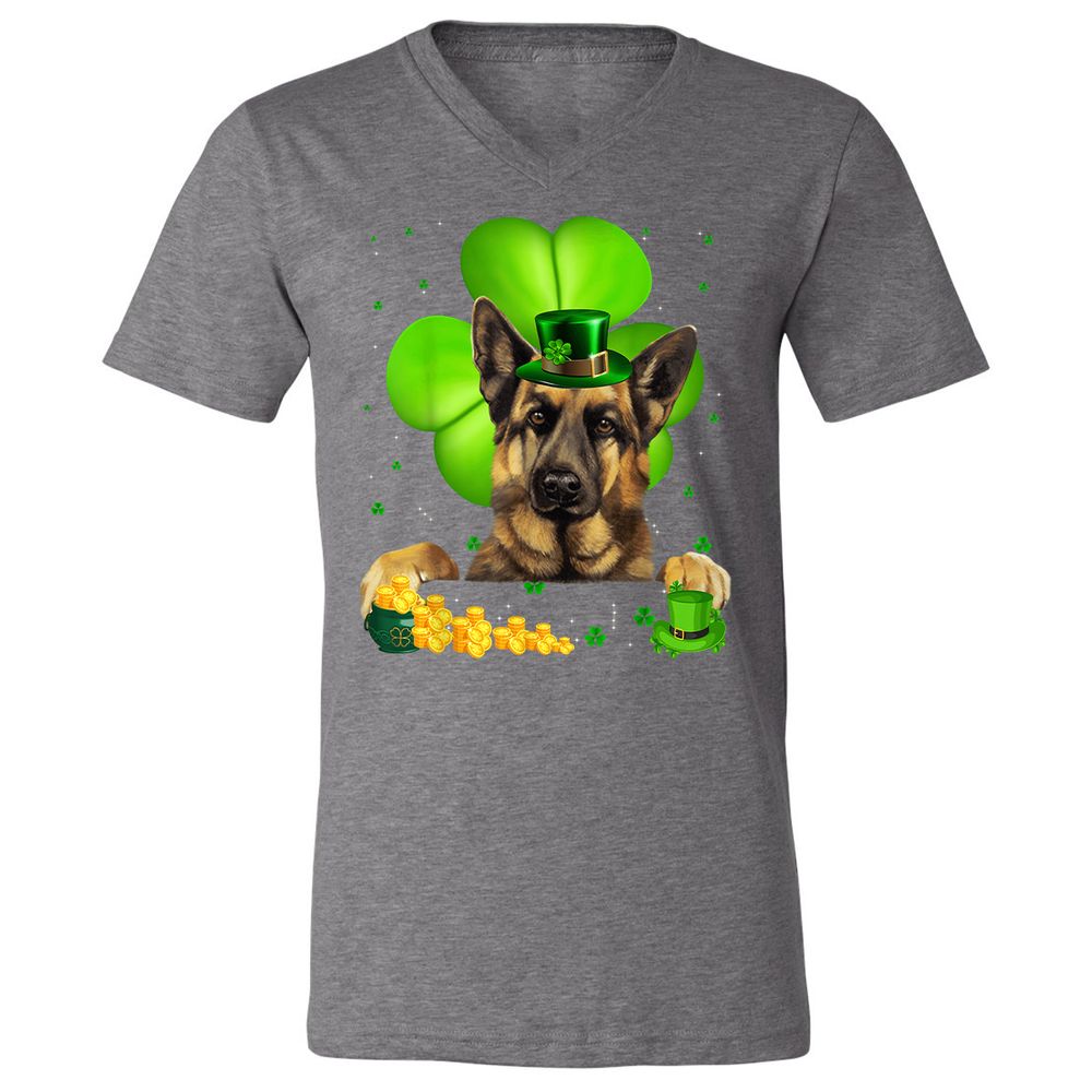 Unisex V-Neck T-Shirt - 3WDFCB4P - Deep Heather - 13