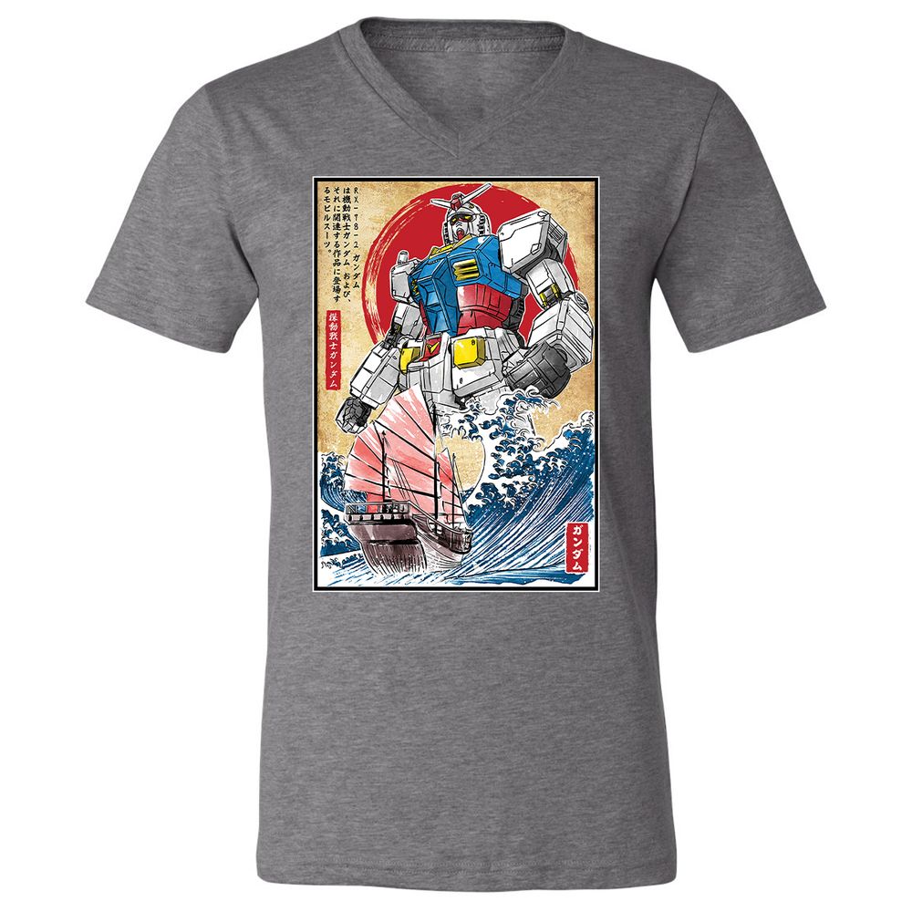 Unisex V-Neck T-Shirt - TCSQ2H63 - Deep Heather - 13