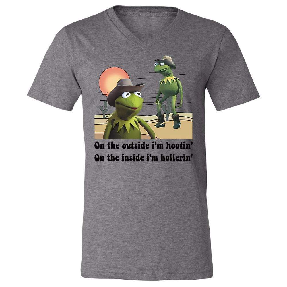 Unisex V-Neck T-Shirt - T7MH351G - Deep Heather - 13