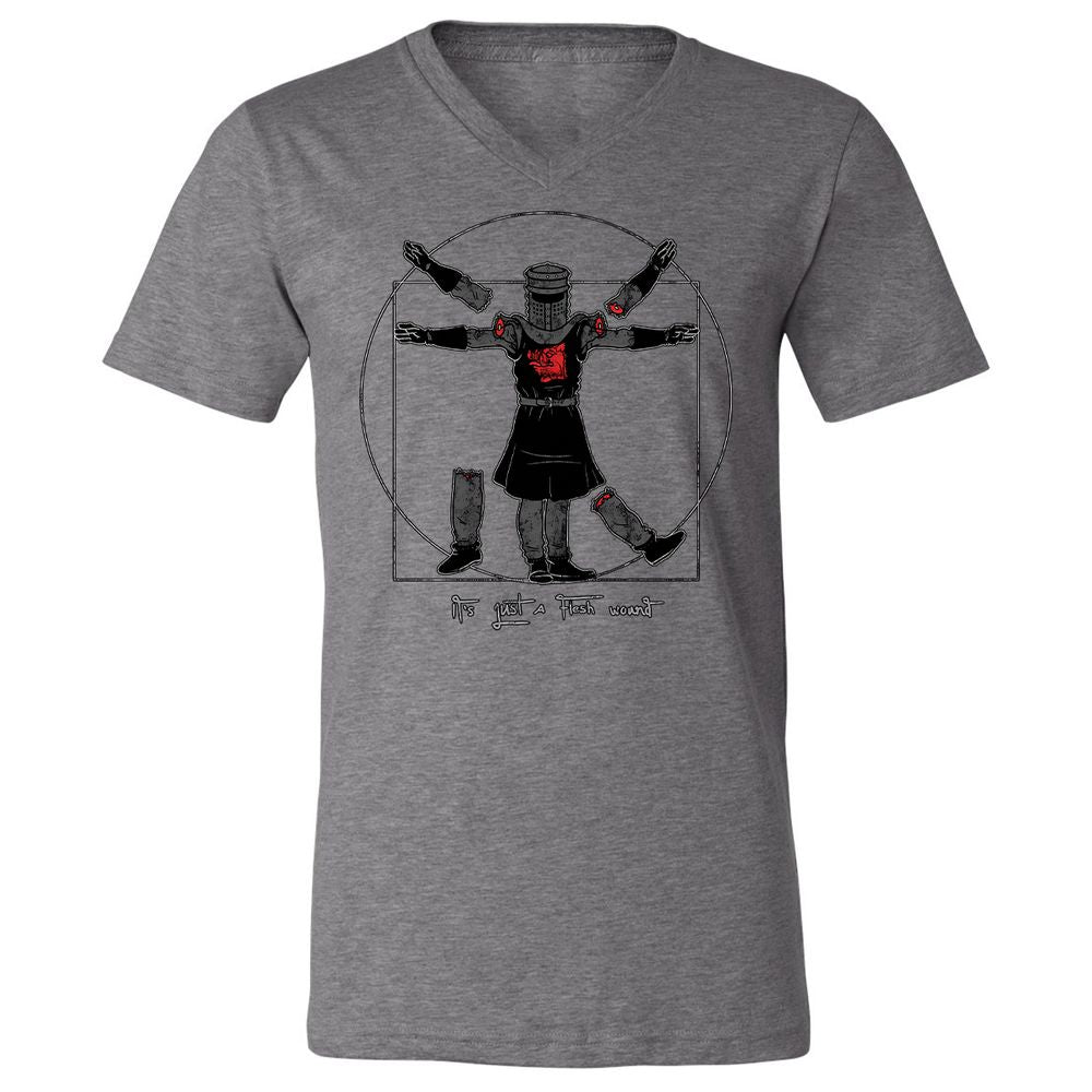 Unisex V-Neck T-Shirt - AB9LAFF1 - Deep Heather - 13