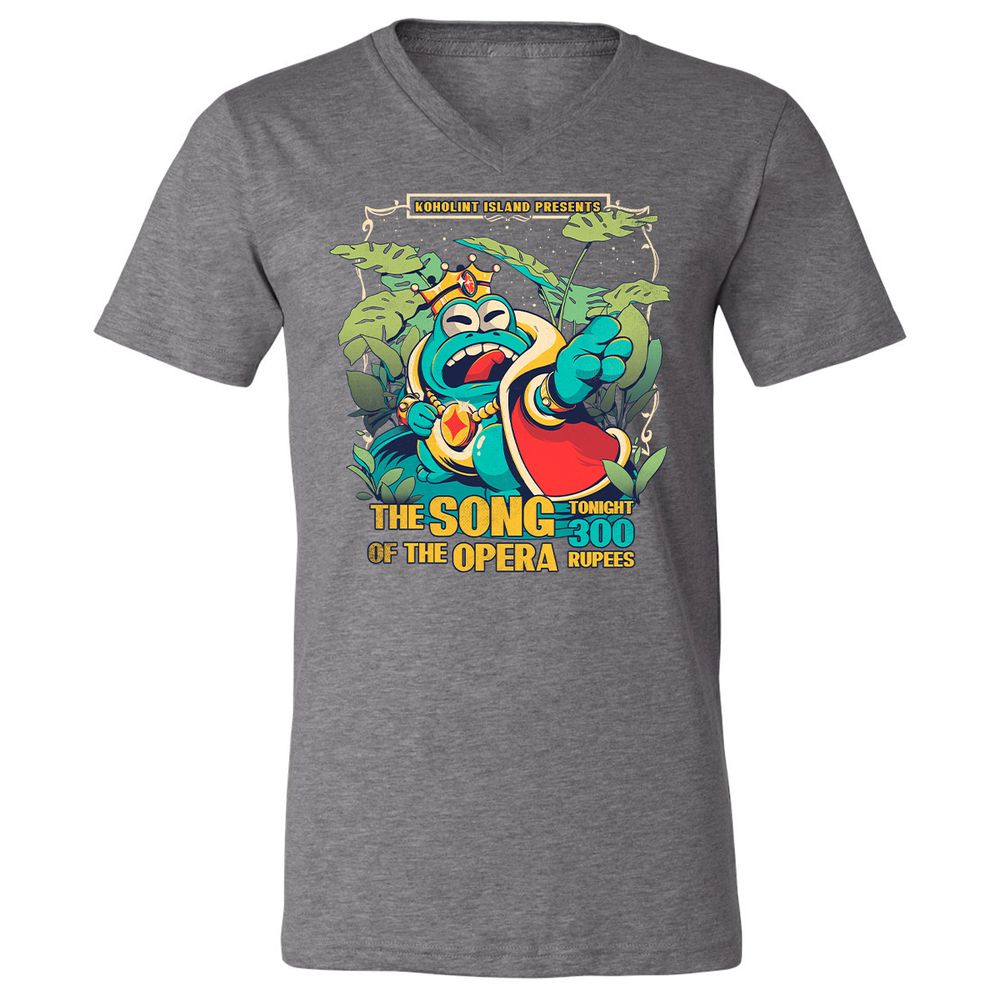 Unisex V-Neck T-Shirt - BZCJVKEW - Deep Heather - 13