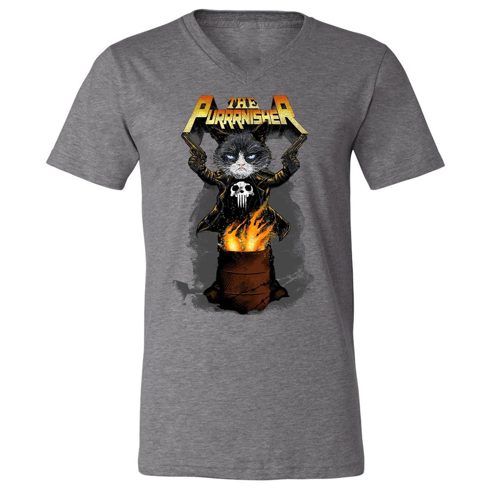 Unisex V-Neck T-Shirt - SGZE85XV - Deep Heather - 13