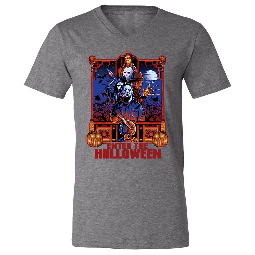 Unisex V-Neck T-Shirt - AH7LAV4Y - Deep Heather - 13