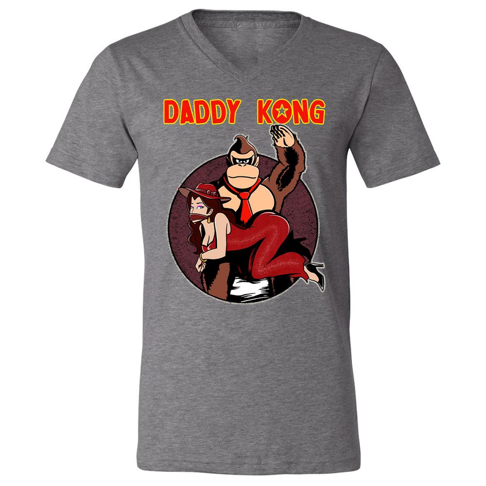 Unisex V-Neck T-Shirt - PCUTUZKW - Deep Heather - 13