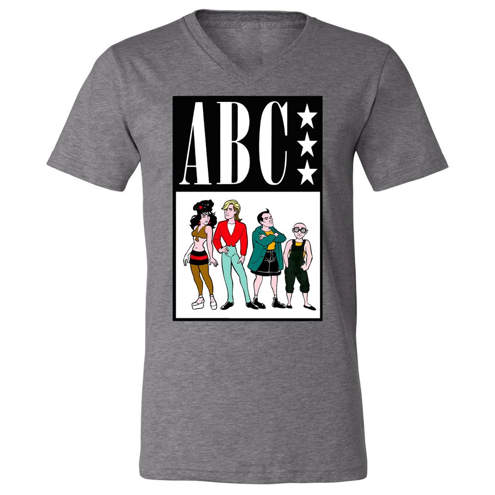 Unisex V-Neck T-Shirt - Q5R63BBW - Deep Heather - 13