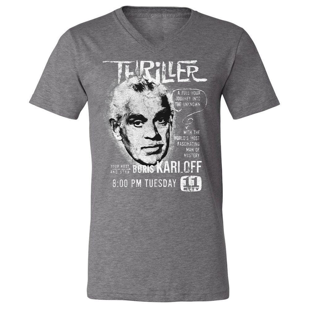 Unisex V-Neck T-Shirt - 8DGVCMHJ - Deep Heather - 13