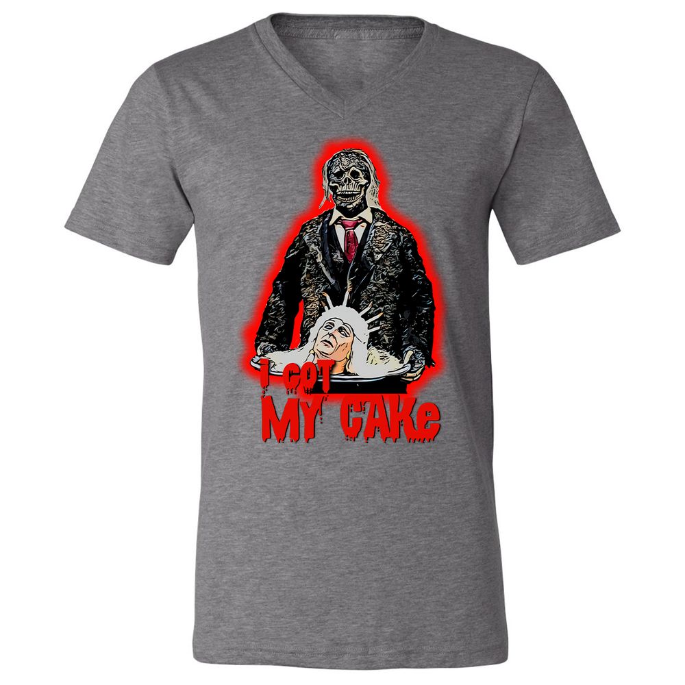 Unisex V-Neck T-Shirt - 45PAND11 - Deep Heather - 13