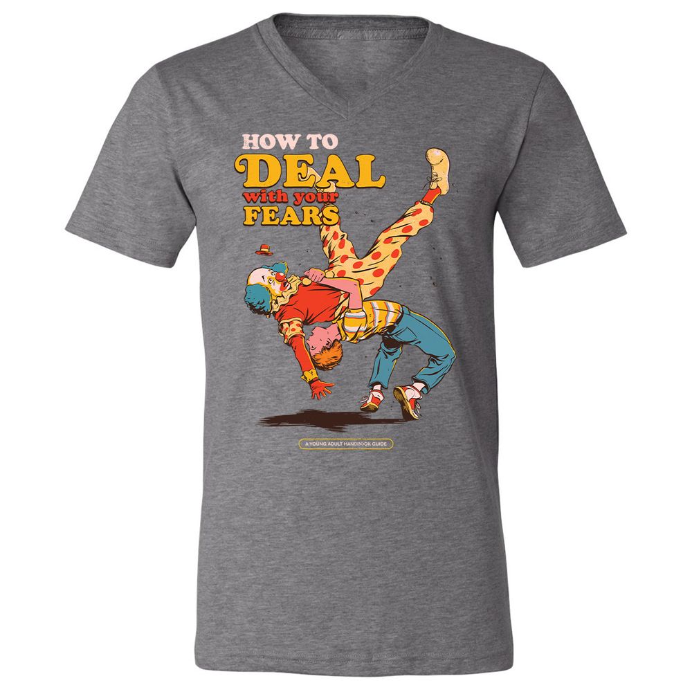 Unisex V-Neck T-Shirt - FRREGM8Z - Deep Heather - 13