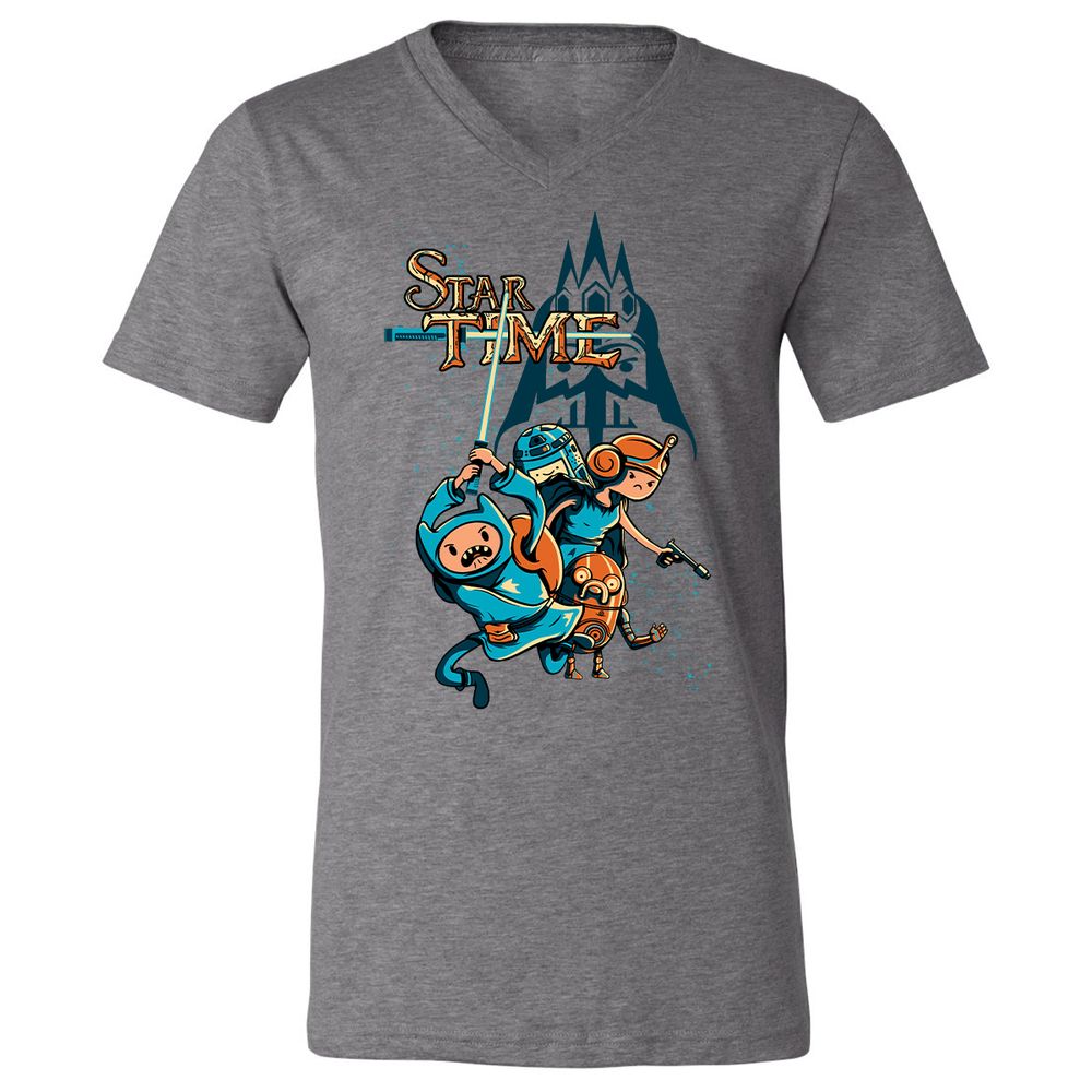 Unisex V-Neck T-Shirt - EL2NDQ5K - Deep Heather - 13