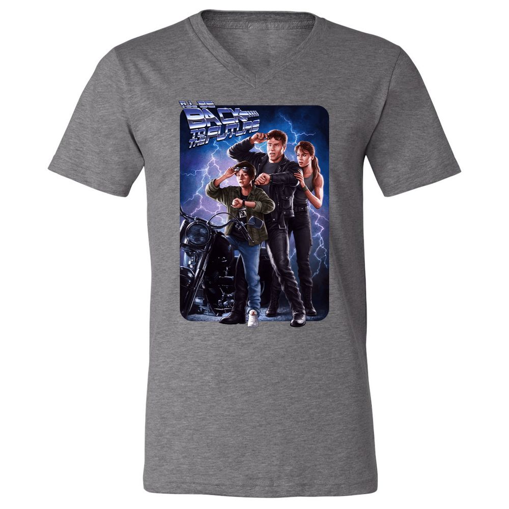 Unisex V-Neck T-Shirt - YSJ39X3Y - Deep Heather - 13