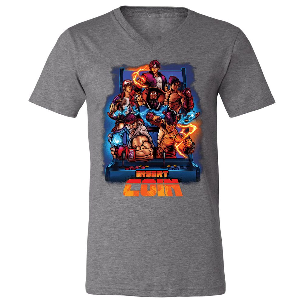 Unisex V-Neck T-Shirt - 26CLUUML - Deep Heather - 13