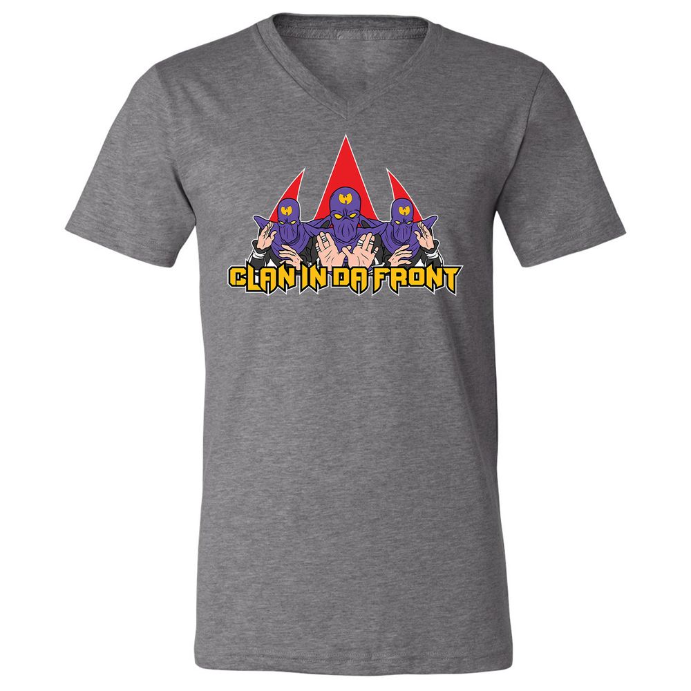 Unisex V-Neck T-Shirt - CRAVB8AX - Deep Heather - 13