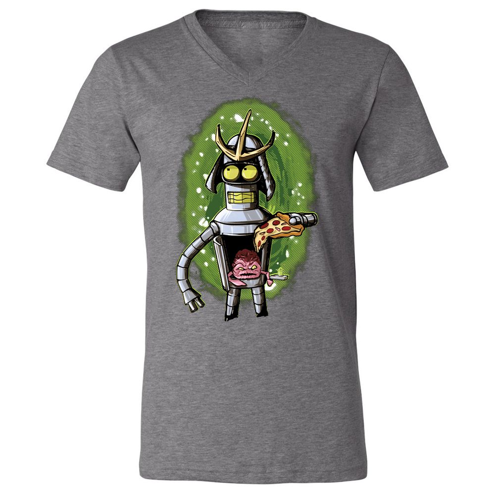 Unisex V-Neck T-Shirt - 22Q6MAA6 - Deep Heather - 13