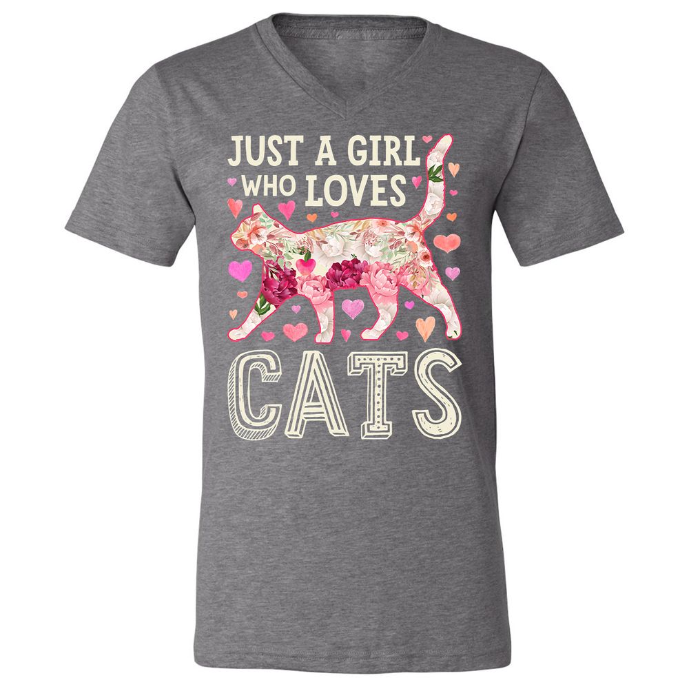 Unisex V-Neck T-Shirt - 7789KAG9 - Deep Heather - 13