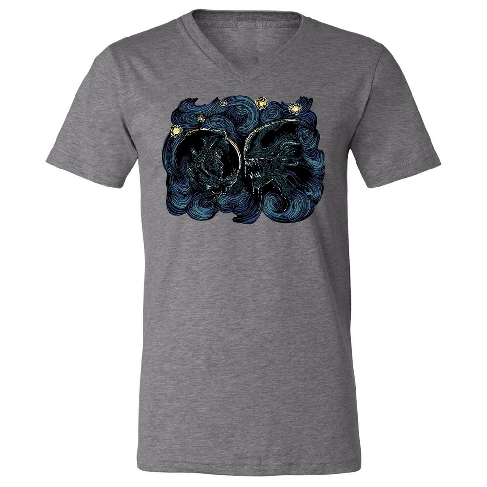 Unisex V-Neck T-Shirt - FEKEPGP3 - Deep Heather - 13