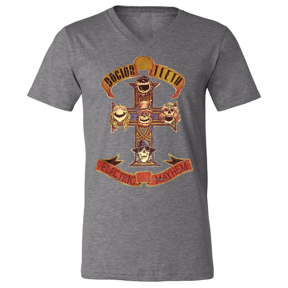 Unisex V-Neck T-Shirt - QXQW28ED - Deep Heather - 13