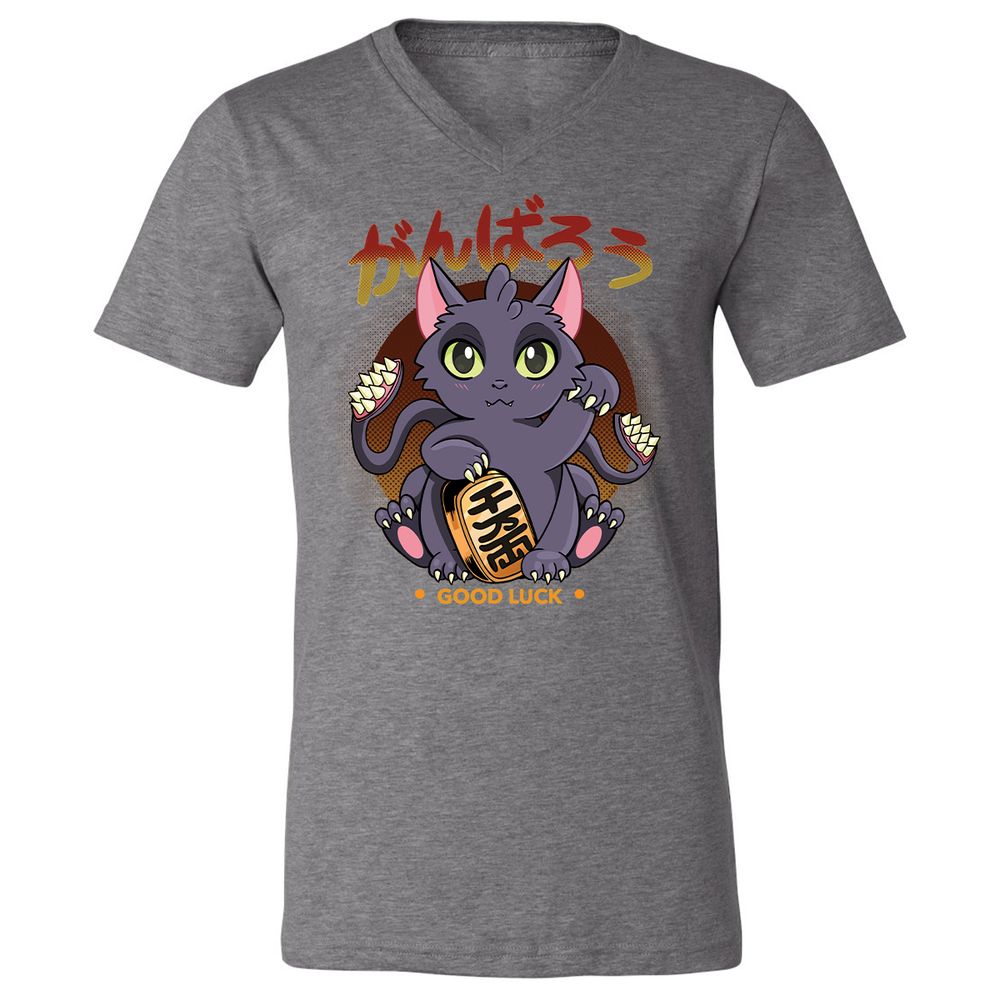 Unisex V-Neck T-Shirt - Z8XMDYM5 - Deep Heather - 13