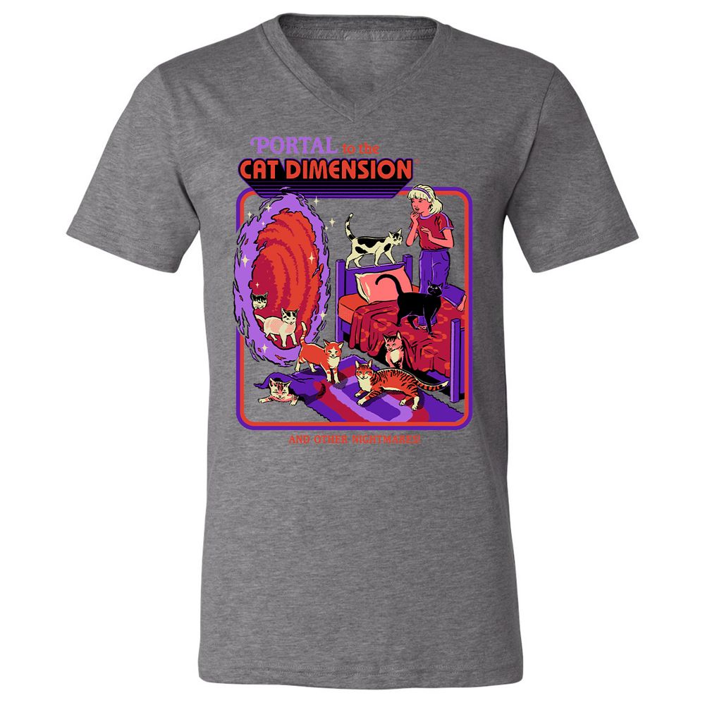 Unisex V-Neck T-Shirt - PDA35C6Y - Deep Heather - 13