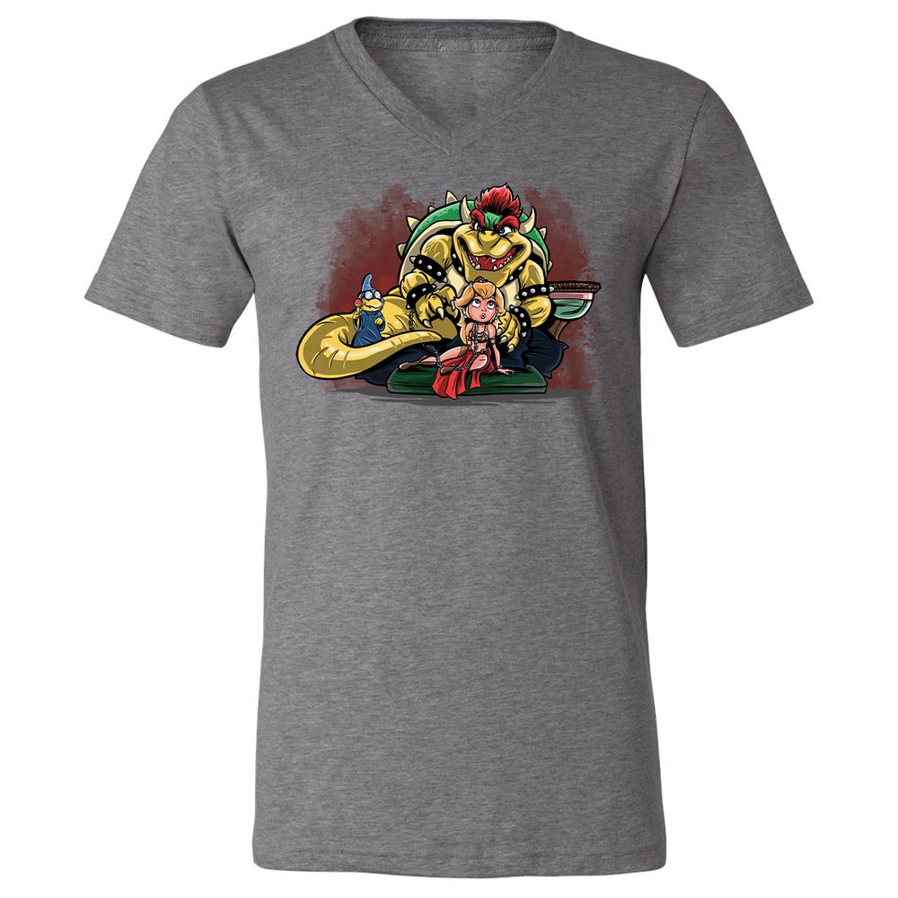 Unisex V-Neck T-Shirt - PANUNVZT - Deep Heather - 13