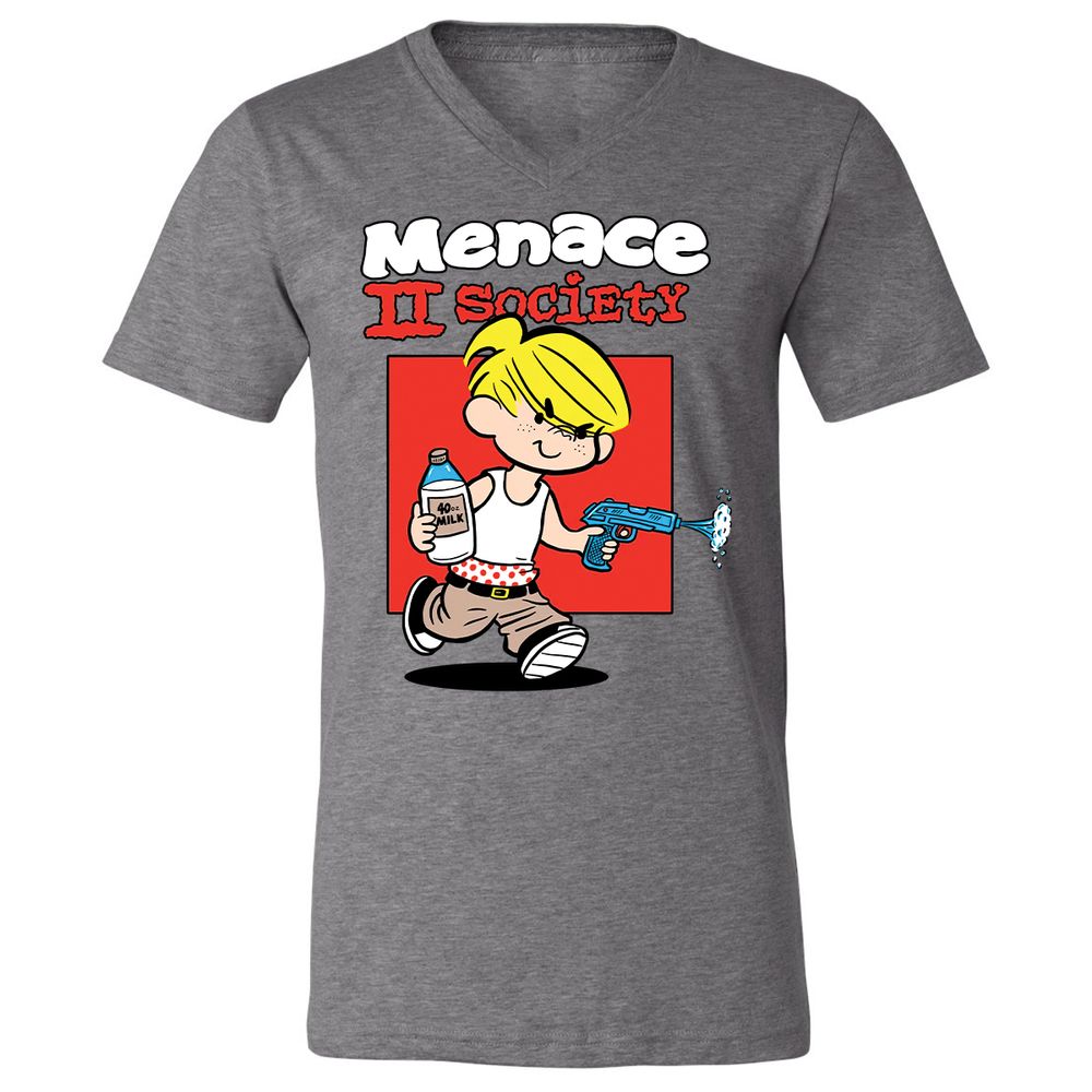 Unisex V-Neck T-Shirt - TXYDXW3Z - Deep Heather - 13
