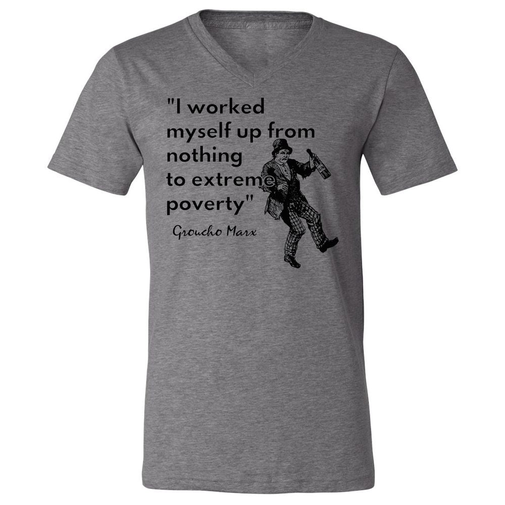 Unisex V-Neck T-Shirt - NUAAFYD3 - Deep Heather - 13