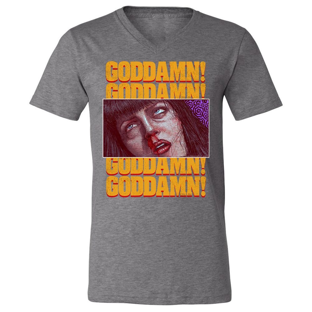 Unisex V-Neck T-Shirt - A4VPZZ6E - Deep Heather - 13